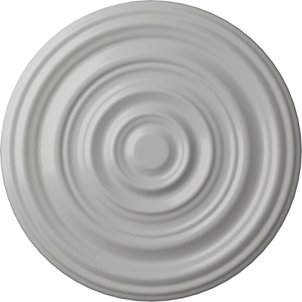 Ekena Millwork Carton Smooth Ceiling Medallion (Fits Canopies up to 9 1/8"), Hnd-Painted Frost, 29 1/8"OD x 1 1/2"P CM29CAFRF - main